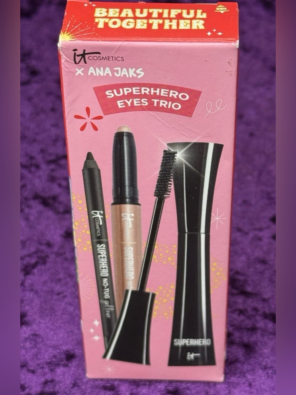 IT Cosmetics Superhero Eyes Trio ANA JAKS Shadow Stick Mascara Liner FULL SIZED
